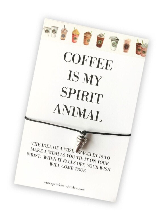 Spirit Animal Wish Bracelet Coffee Wish Bracelet Coffee - Etsy