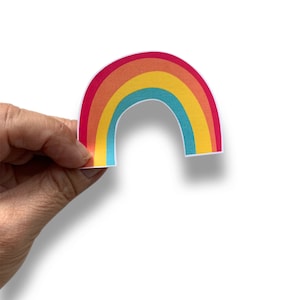 Rainbow Vinyl Sticker, Sticker for Laptop, Sticker for Hydroflask, Rainbow Sticker, Gift for Friend, Friendship Gift, Quarantine Gifts