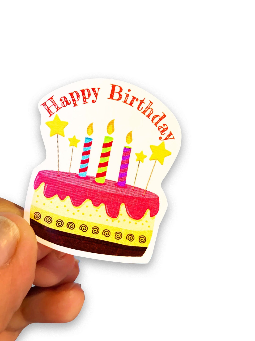 Happy Birthday Vinyl Sticker, Stickers Laptop, Stickers for Macbook