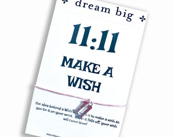 11:11 Wish Bracelet, Silver Number Charm, Friendship Gift