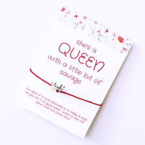 Queen Bracelet, Queen Bracelet Charm, Inspirational Bracelets, Inspirational Wish Bracelet, Inspirational Bracelets Women, Friend Bracelet