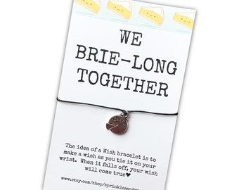 Cheese Charm Wish Bracelet: Boyfriend Valentine's Gift