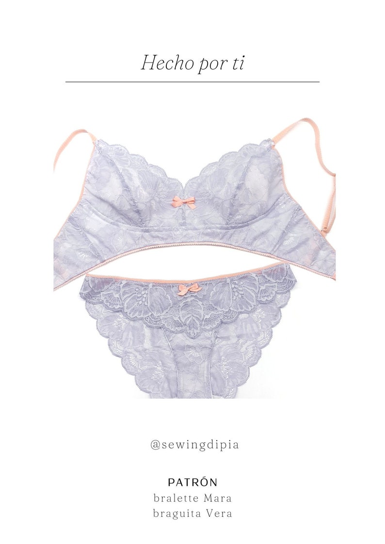 SPANISH PDF Digital Sewing Pattern, Vera panties Lingerie Sewing Pattern image 7