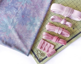 Bramaking Lingerie Sewing Kit, Violet Flowers