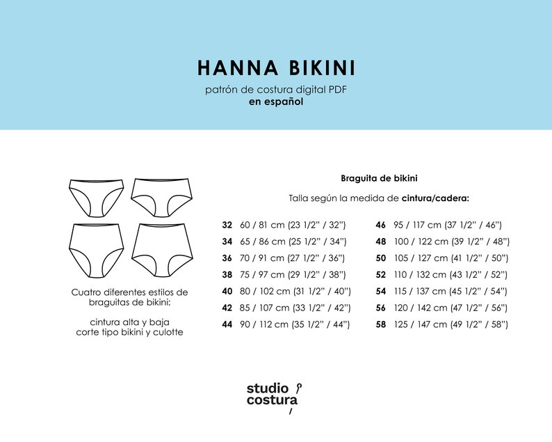 SPAANS, Hanna bikini, PDF digitaal naaipatroon afbeelding 4