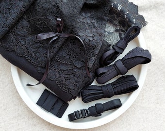 Bramaking Lingerie Sewing Kit, Black