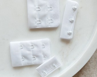 Bra Hook & Eye Set in White