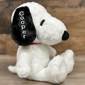 Personalized Snoopy Plush with Name Stuffed Toy Animal Embroidered