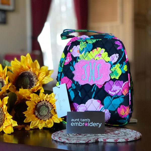 CLEARANCE SALE!  Vera Bradley Personalized Custom Lunch Box, Hilo Meadow, Lunch Bunch, Custom  Lunch Box, Lunch Bag with Name,