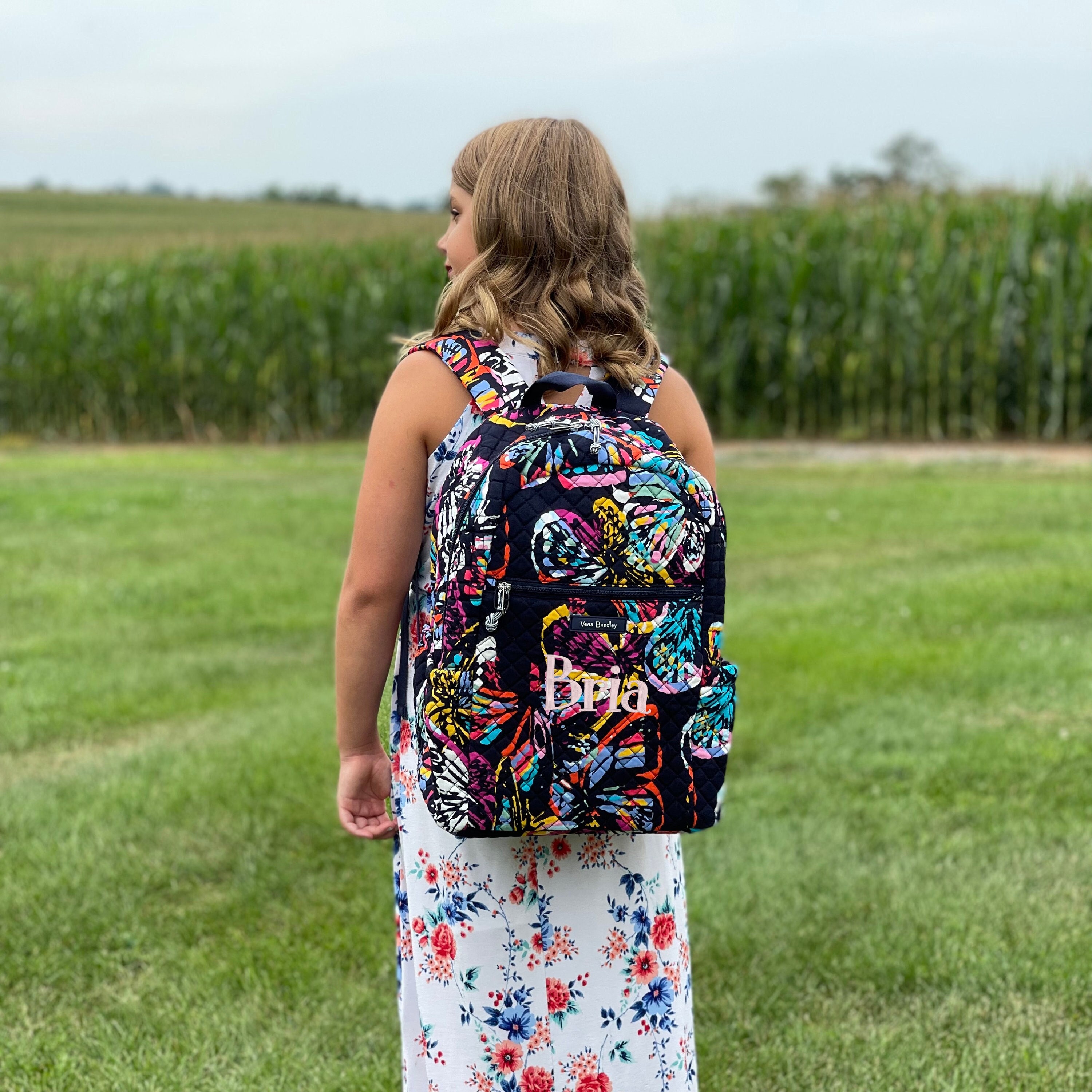 Personalized Vera Bradley Backpack Butterfly Flutter Etsy Denmark