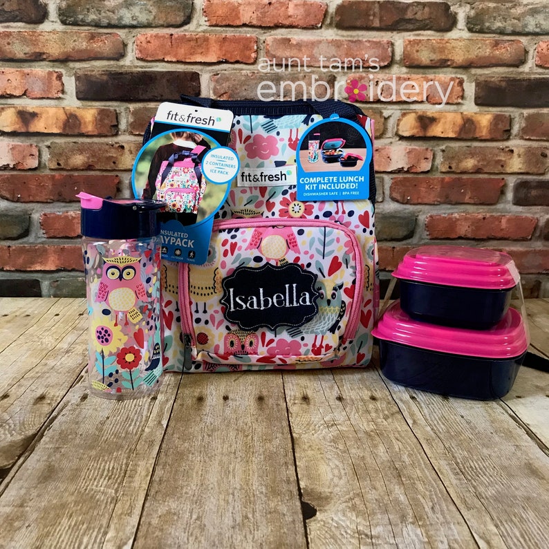 Kids Personalized Lunch Box Backpack Water Bottle Etsy