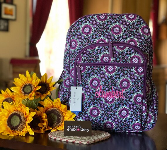lilac medallion backpack