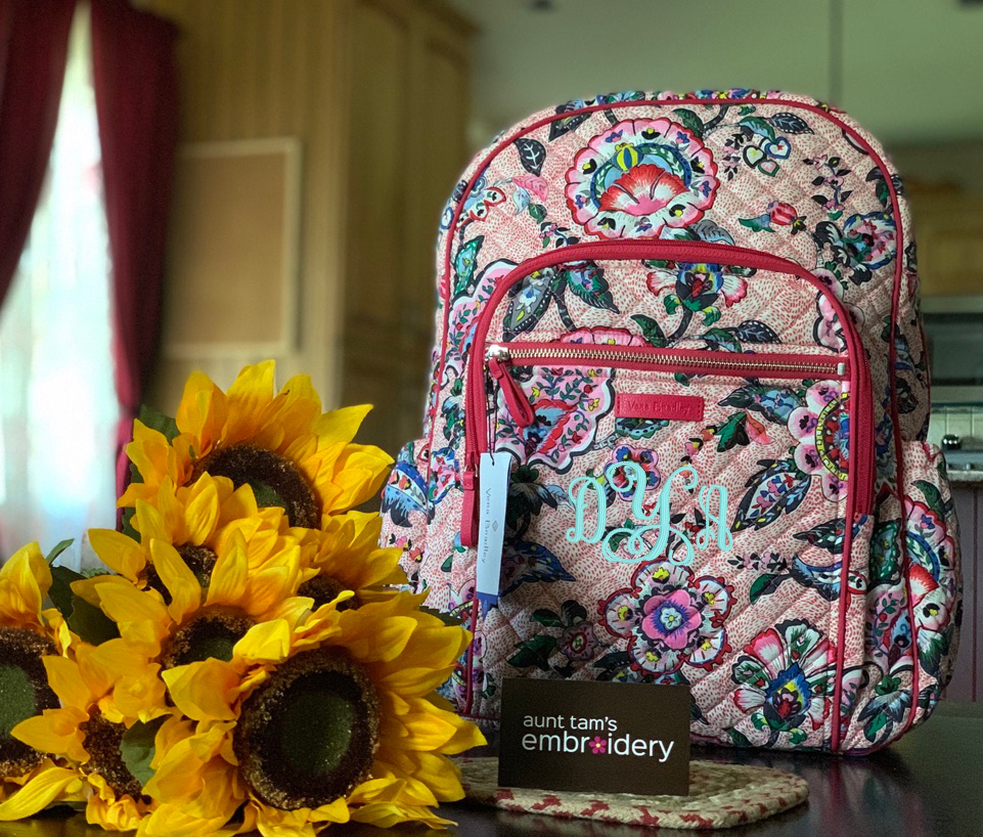 Vera Bradley Hadley Backpack, Denim Navy , Personalized, Monogram or Name,  Embroidered, Custom 