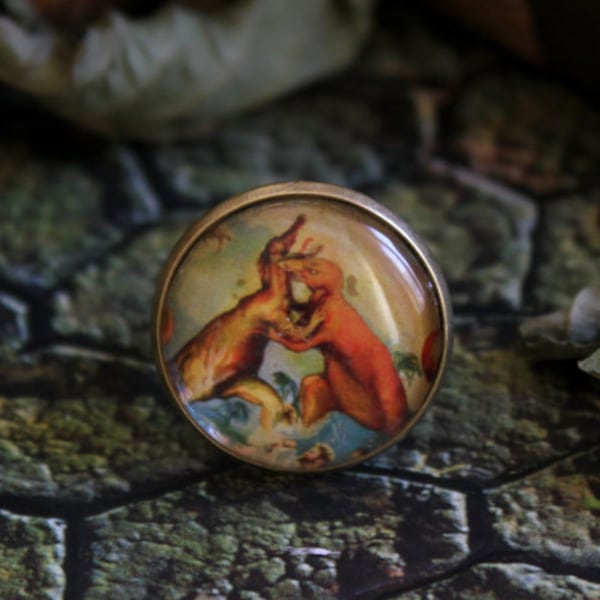 THE LOST WORLD adjustable ring woman cabochon 20mm dinosaur movie poster The lost world to stack to fill overlay BGCB010