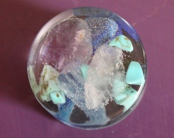 EARR / ear PLUG resin semi-precious stones amethysts lapis lazuli quartz turquoises 12 14 16 18 20mm gauge tunnel PLG0076