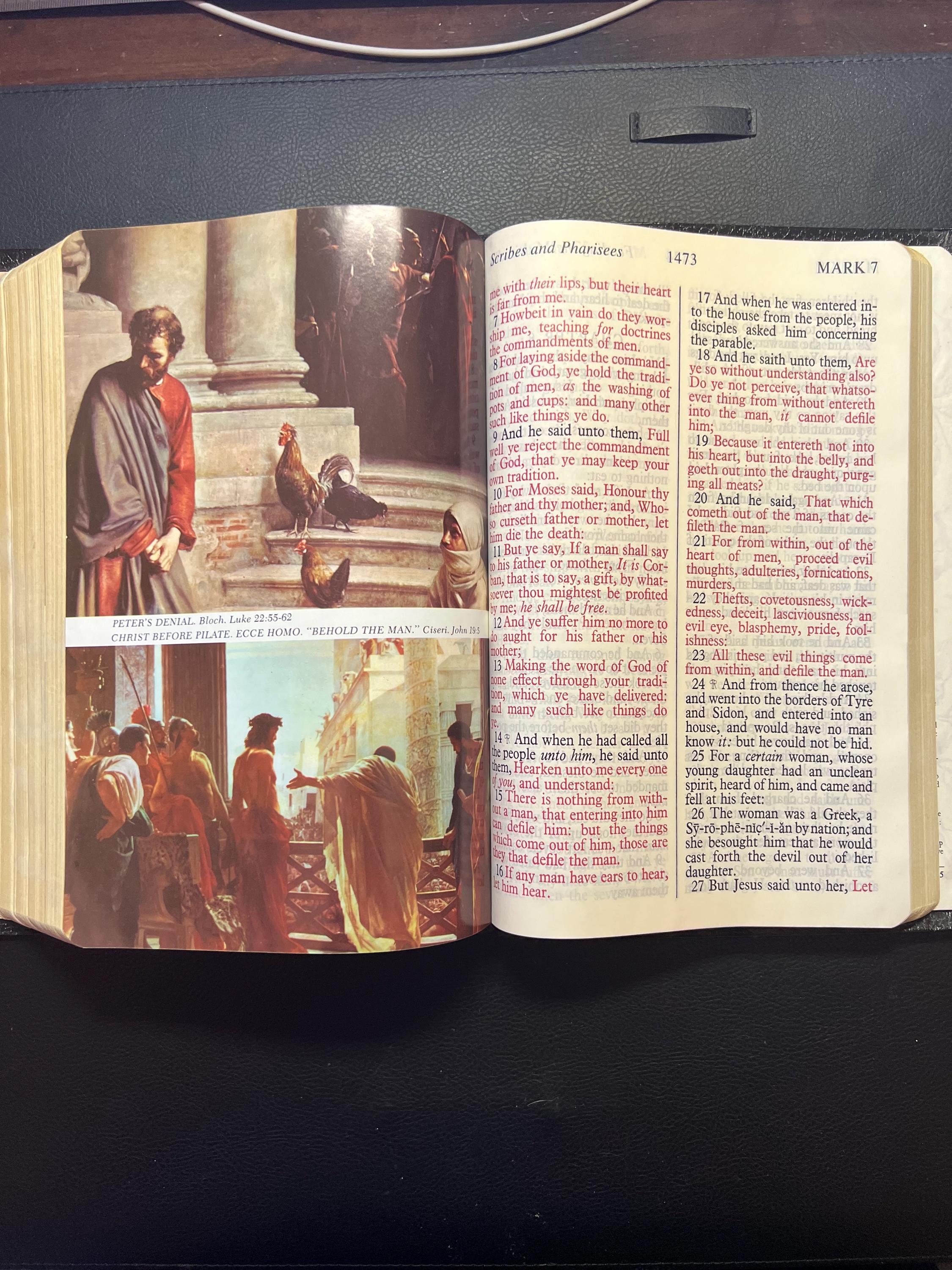Holy Bible - King James Version - Giant Print - Red Letter Edition ...