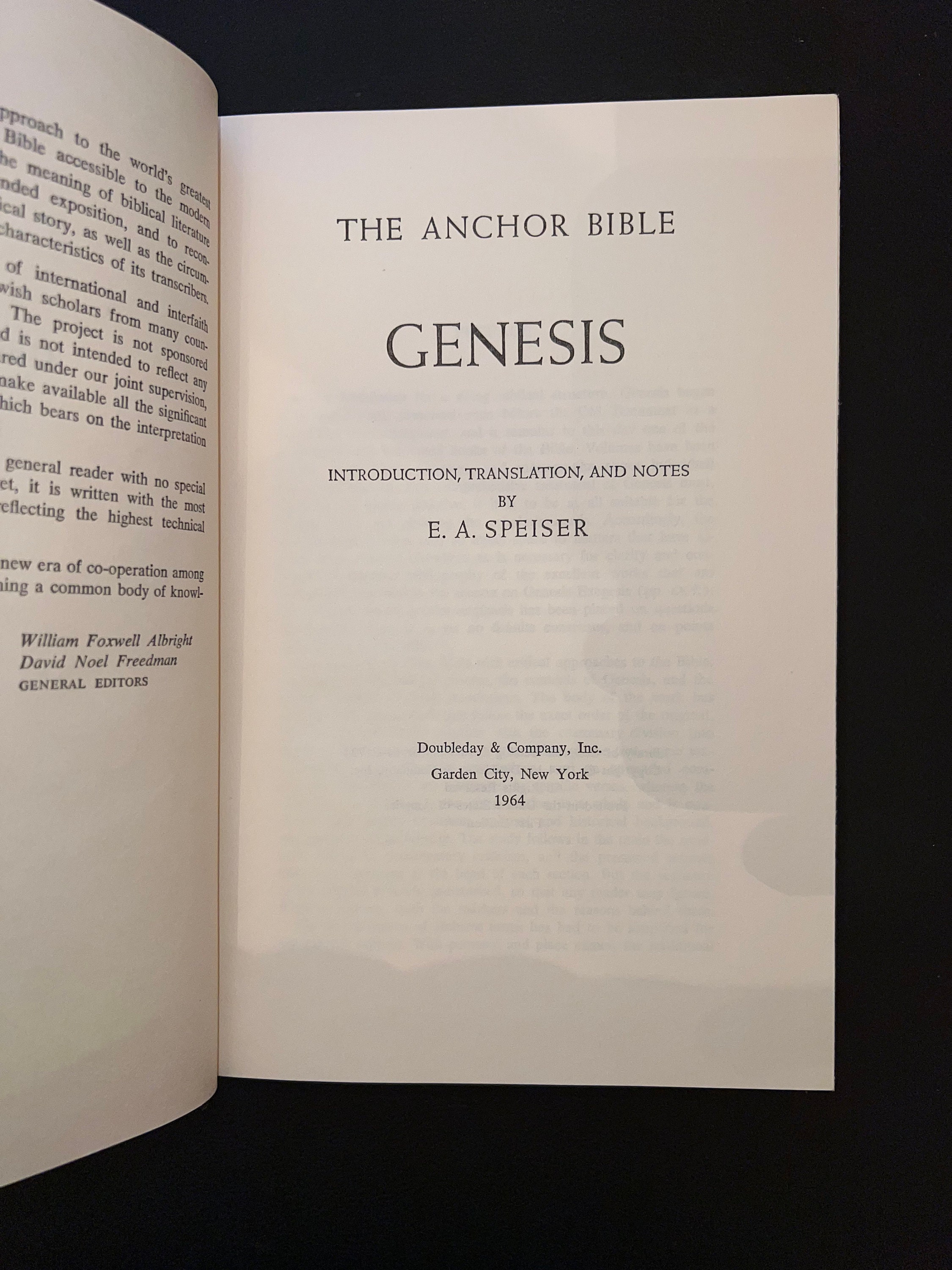 The Anchor Bible Genesis Introduction Translation and Etsy