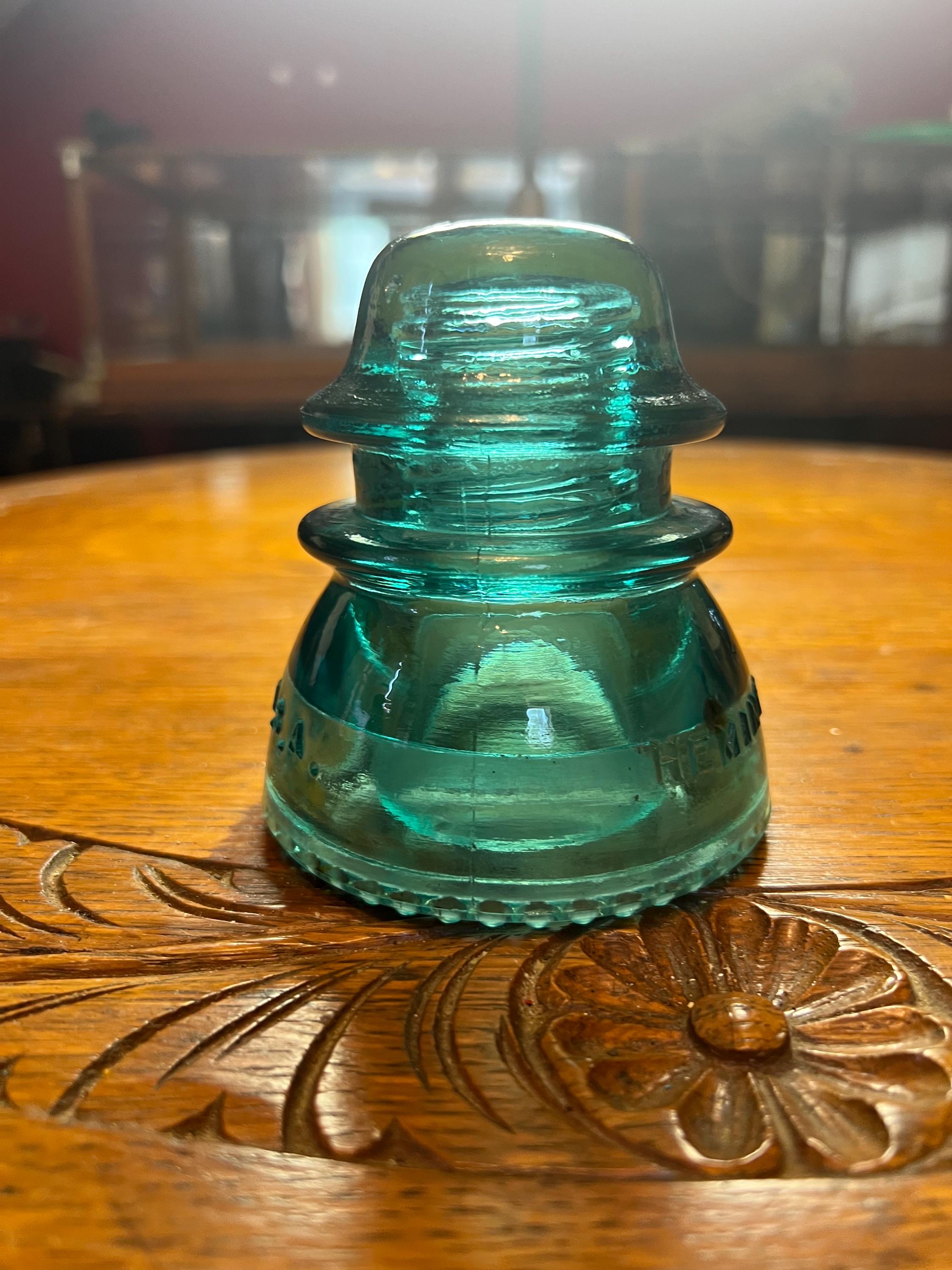 ヘミングレイ　HEMINGRAY ガラス製 ライト 照明 19−42 Hemingray No. 42 Glass Railroad Insulator (made Between 1921 and