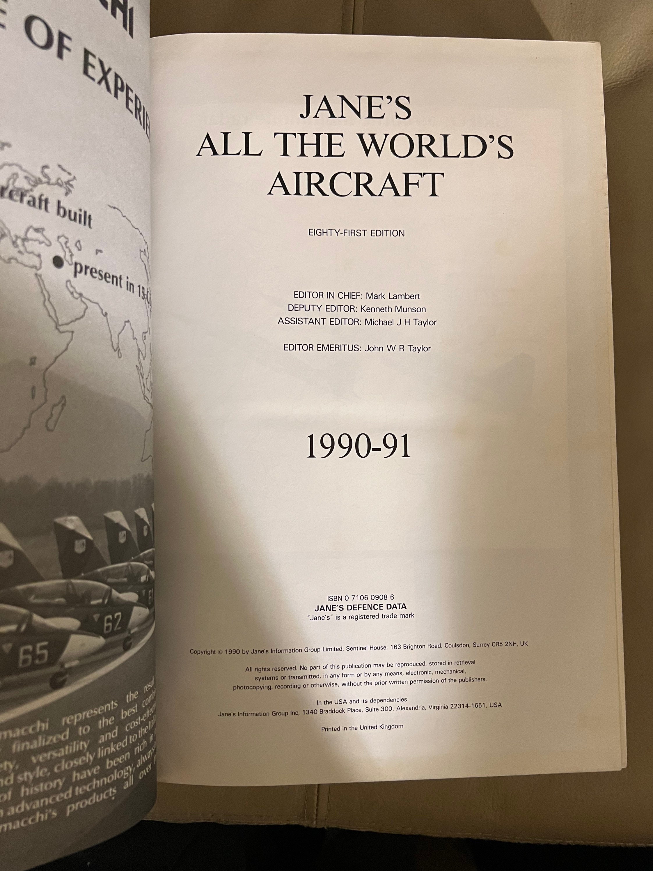 洋書 JANE'S ALL THE WORLD'S AIRCRAFT 1990-91 Jane's All the World's Aircraft 1990-91 - Etsy