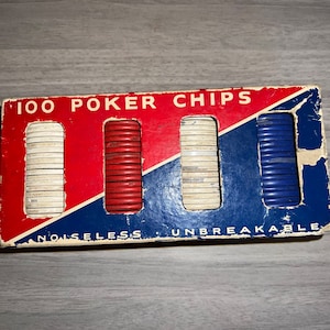 Vintage Dennison’s “Number 42” 100 Poker Chips