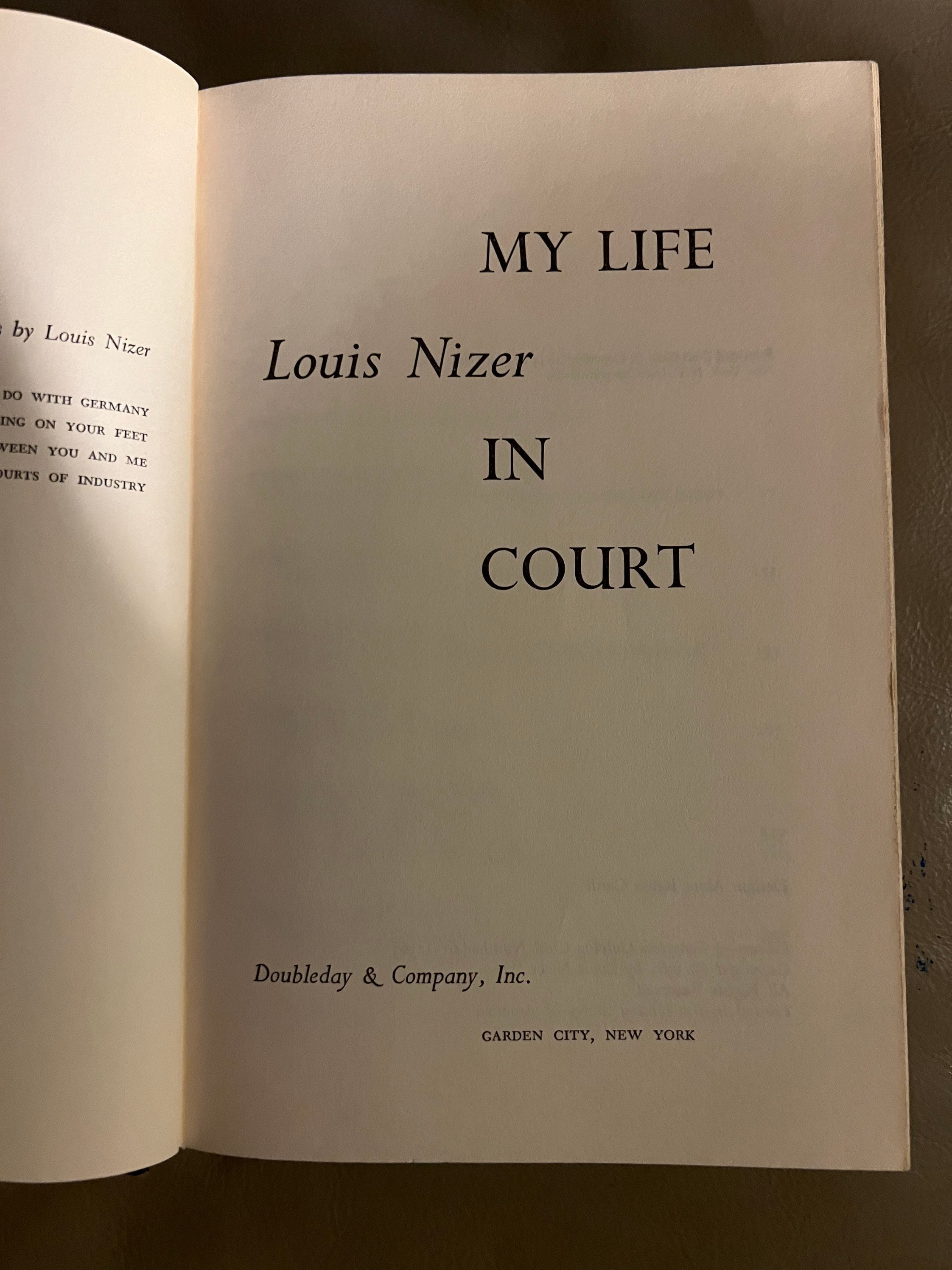 My Life in Court by Louis Nizer - Hardcover - 1961 - from