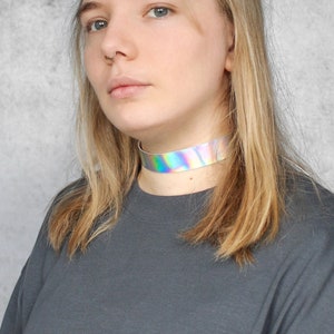 Holo Silver Choker TinyLittlePiecesShop image 1