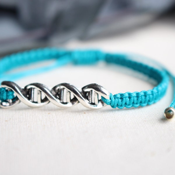 Makramee Silber DNA Armband/Fußkette - HannischJewelry