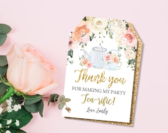 Shabby Chic Floral Gift Tags Favors Wedding Tea Party Craft Scrapbook Blush Pink
