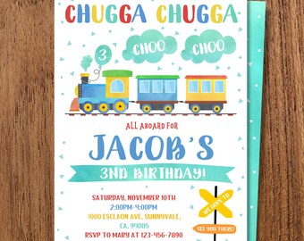 train invitation etsy