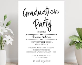 Grad Party Invite Etsy