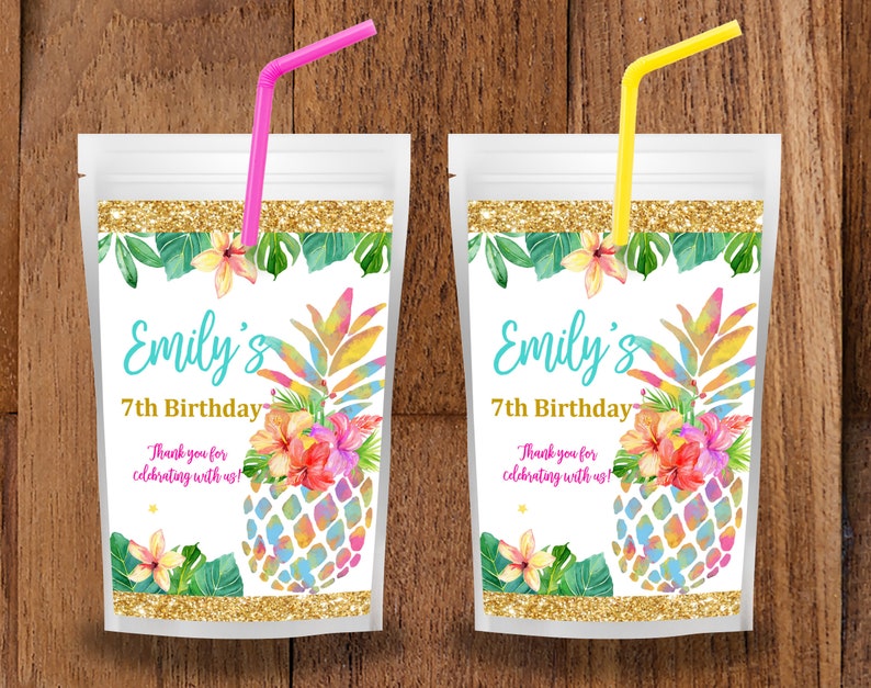 Pineapple Juice Label/ Tropical Capri Sun Label/ INSTANT Etsy