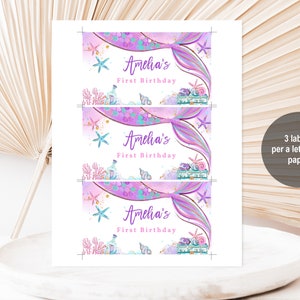 EDITABLE Mermaid Birthday Gable Box Labels Mermaid Treat Box - Etsy ...