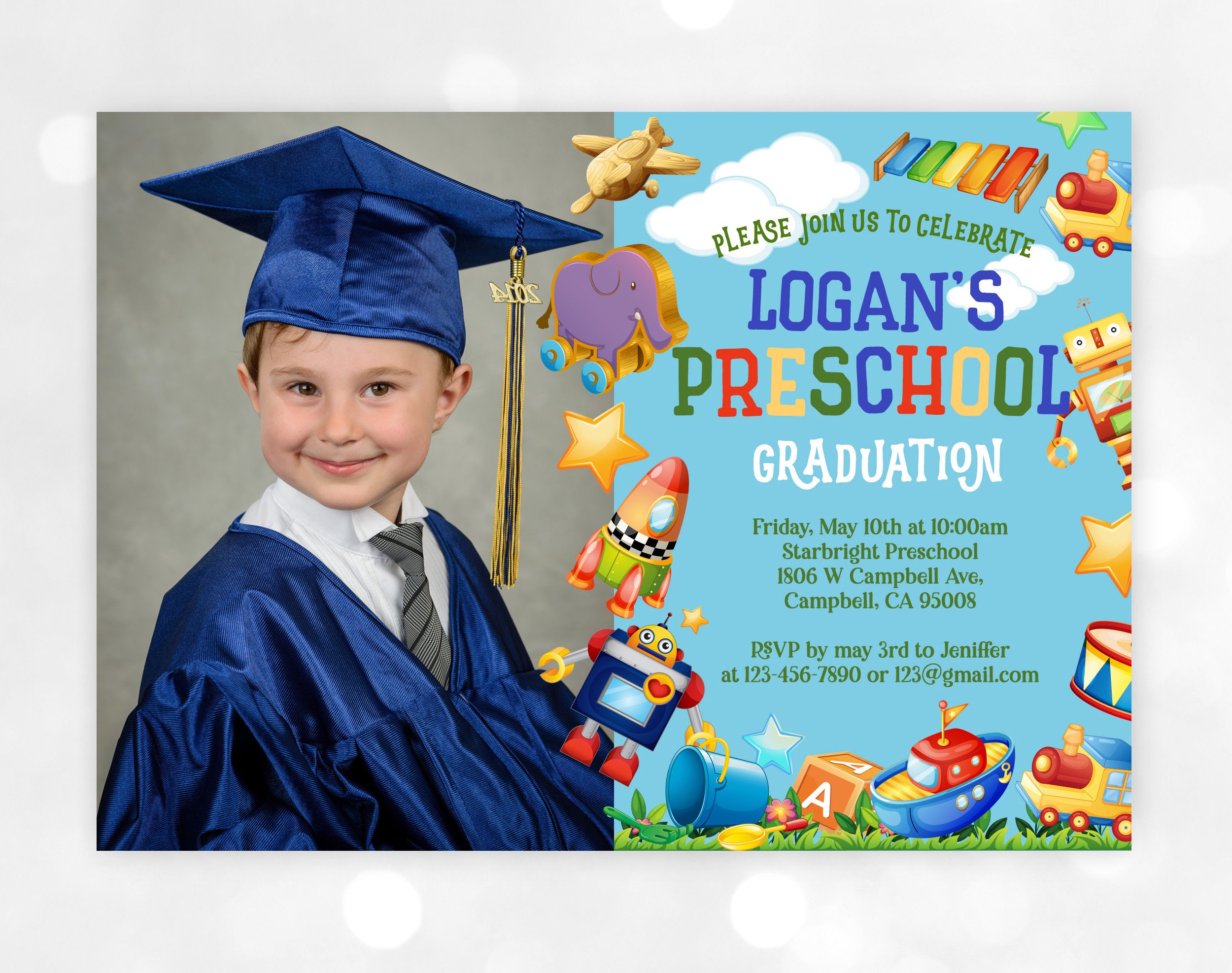 Invitación de graduación preescolar Lindo Niños Fiesta de - Etsy México Invitación de graduación preescolar Lindo Niños Fiesta de - Etsy México