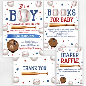 Baseball-Babyparty-Einladungssatz Sport einladen Bündel Swing on über Baseball Team Party Softball Boy EDITIERBARER DOWNLOAD Bab119