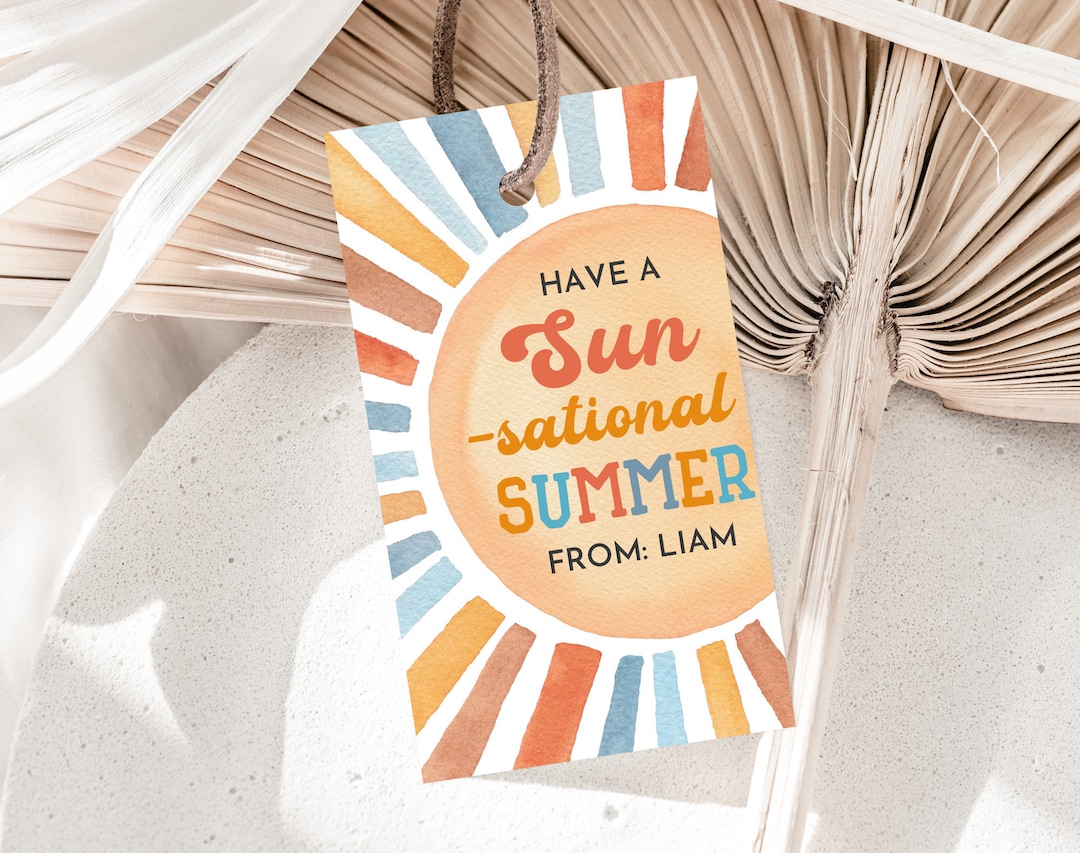 Editable End of School Year Tags Last Day of School Gift Tag Teacher ...