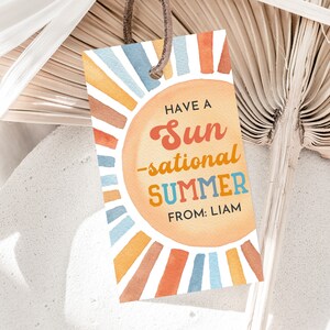 Etiquetas editables de fin de año escolar Etiqueta de regalo del último día de clases Etiquetas de agradecimiento para maestros Etiquetas para estudiantes Etiquetas para compañeros de trabajo para imprimir Descargar Est23