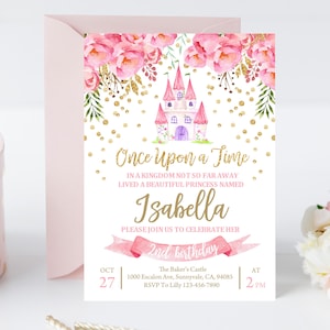 Castle Invitation Kingdom Invitation Mickey Mouse Invitation - Etsy