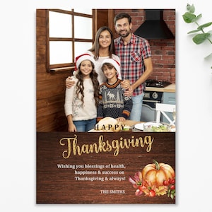 Thanksgiving greeting card printable  Thanksgiving card  Download  EDITABLE