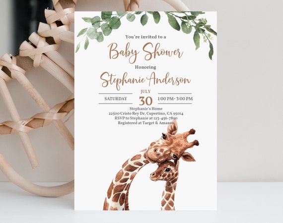 Safari Baby Shower Invitations - Set of 4 and Up – XOXOKristen