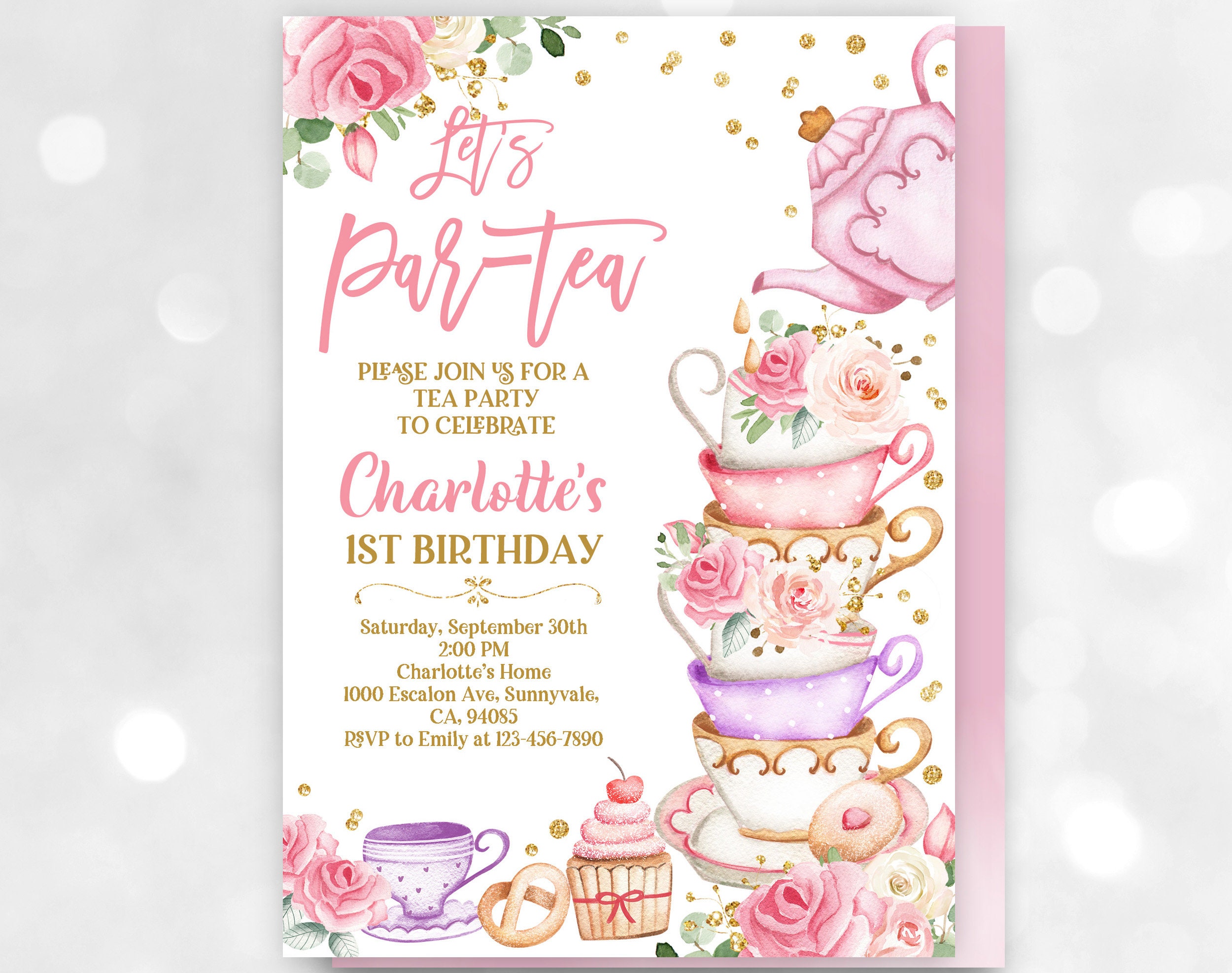 Invitations Tea for Two Birthday Invitations Boy Two Year Birthday