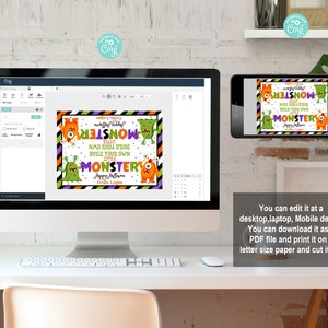 Halloween Printable Make Your Own Monster Bag Topper Monster Favor ...