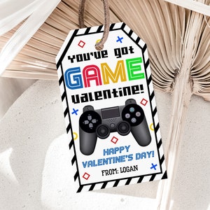 Videospiel Valentinstag Tag Sie haben Spiel Valentines Treat Geschenkanhänger Junge Mädchen Klassenzimmer Schule Tag Bearbeitbar Druckbare Download Vat38