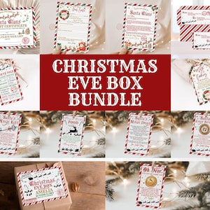 Editable Christmas Eve Box Bundle Nice list Letter from Santa Pack Download Printable Template Special Delivery Santa Letter Kit Chb2