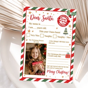 Carta para o Papai Noel Carta para crianças Carta para o Papai Noel Carta de Natal para impressão Carta para o Papai Noel Editável para impressão Baixar Chlt1