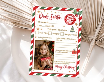 Letter to Santa Kids Letter to Santa Santa Claus Letter Christmas Printable Letter to Santa Claus Editable Printable Download Chlt1