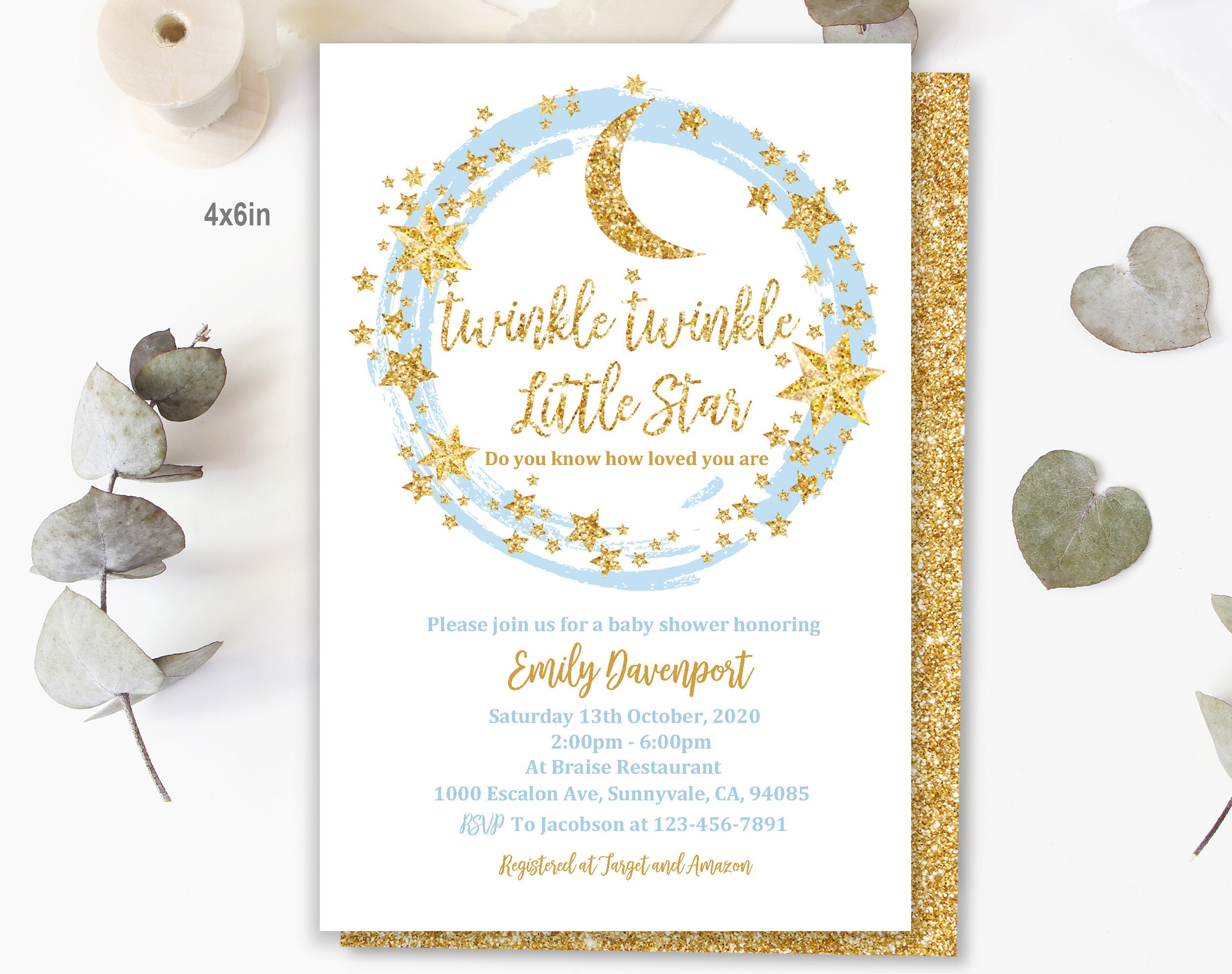 NAVY AND GOLD TWINKLE TWINKLE LITTLE STAR FIRST BIRTHDAY PARTY WITH CRICUT