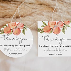 Etichette per bomboniere a forma di pesca, una piccola e dolce pesca, etichetta modificabile per festa di ringraziamento a forma di pesca, etichetta stampabile per baby shower a forma di pesca, etichetta regalo a forma di pesca, Summer Bab353