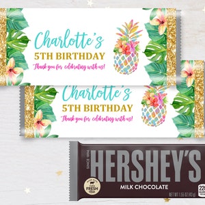 Pineapple Chocolate Wrapper Tropical Candy Wrapper Download - Etsy