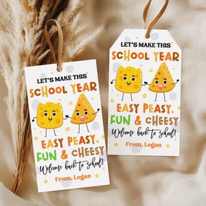 Cadeaulabels voor in de klas - Bewerkbare labels voor kaassnackjes voor school Bst31