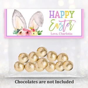 Easter Treat Bag Toppers Classroom Favor Happy Easter  Basket Tag Kids School Treat Gift Label Digital Editable Printable Download Etb5